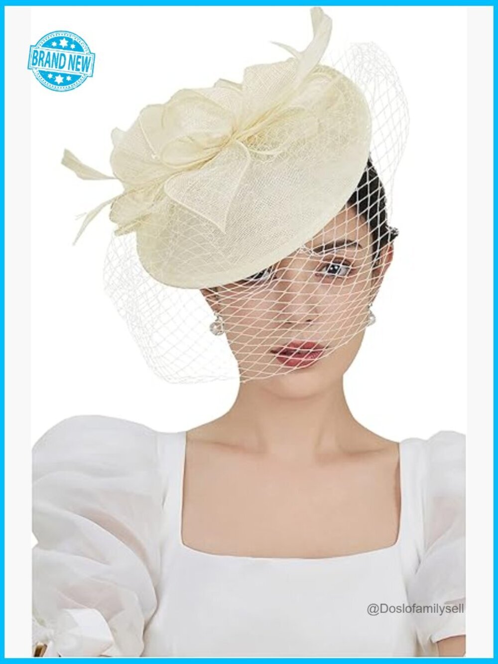 Pillbox Fascinator Hat Feather Derby Tea Party Headpiece Veil Cocktail